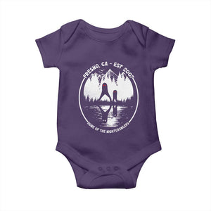 Home Of The Fresno Nightcrawlers Baby Onesie California Cryptid Hunter TS12 Purple Print Your Wear