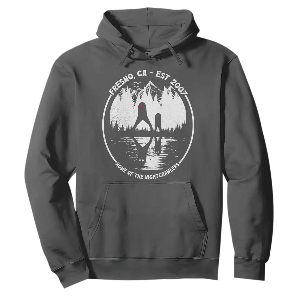 Home Of The Fresno Nightcrawlers Hoodie California Cryptid Hunter TS12 Dark Heather Print Your Wear
