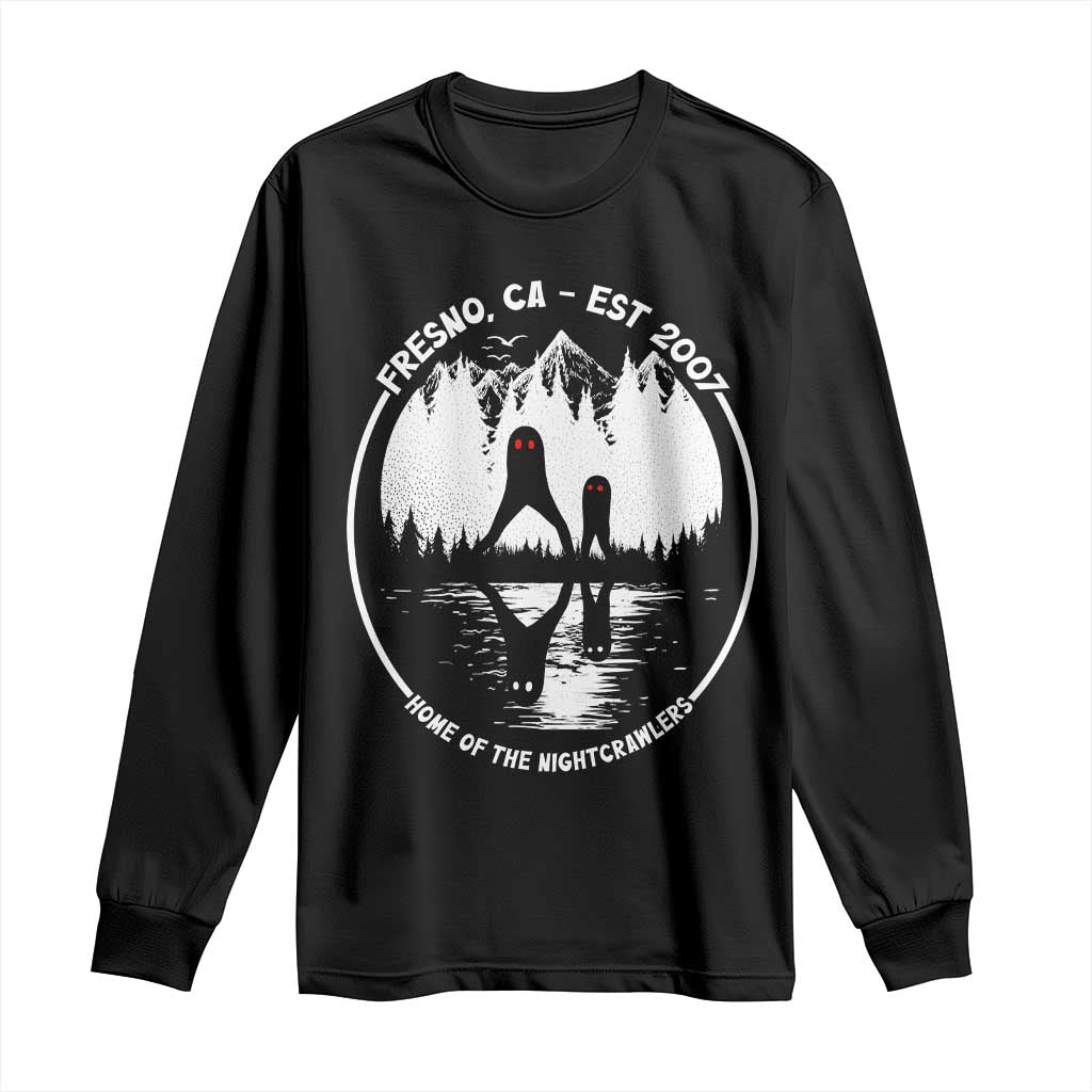 Home Of The Fresno Nightcrawlers Long Sleeve Shirt California Cryptid Hunter TS12 Black Print Your Wear