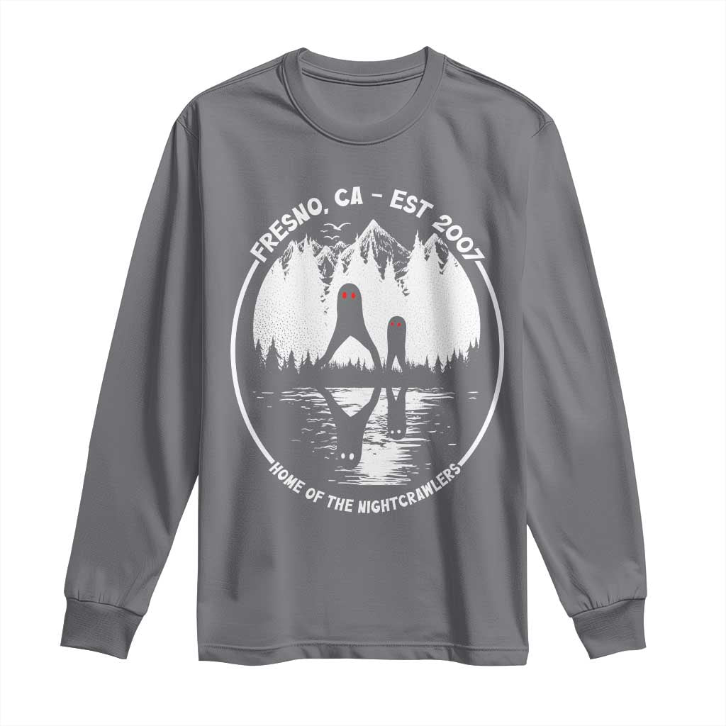 Home Of The Fresno Nightcrawlers Long Sleeve Shirt California Cryptid Hunter TS12 Charcoal Print Your Wear