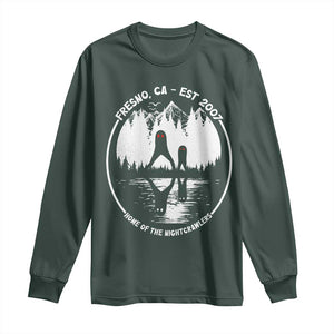 Home Of The Fresno Nightcrawlers Long Sleeve Shirt California Cryptid Hunter TS12 Dark Forest Green Print Your Wear