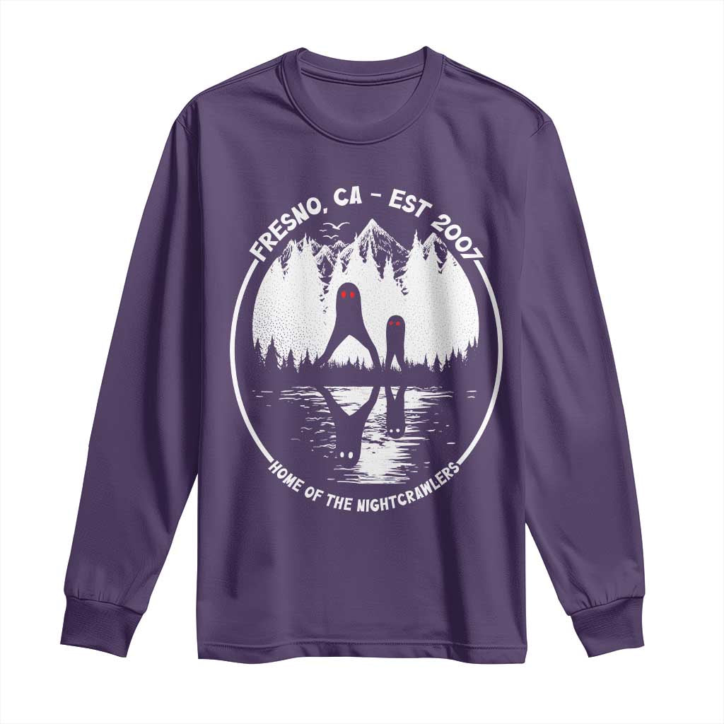 Home Of The Fresno Nightcrawlers Long Sleeve Shirt California Cryptid Hunter TS12 Purple Print Your Wear
