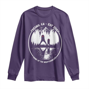 Home Of The Fresno Nightcrawlers Long Sleeve Shirt California Cryptid Hunter TS12 Purple Print Your Wear