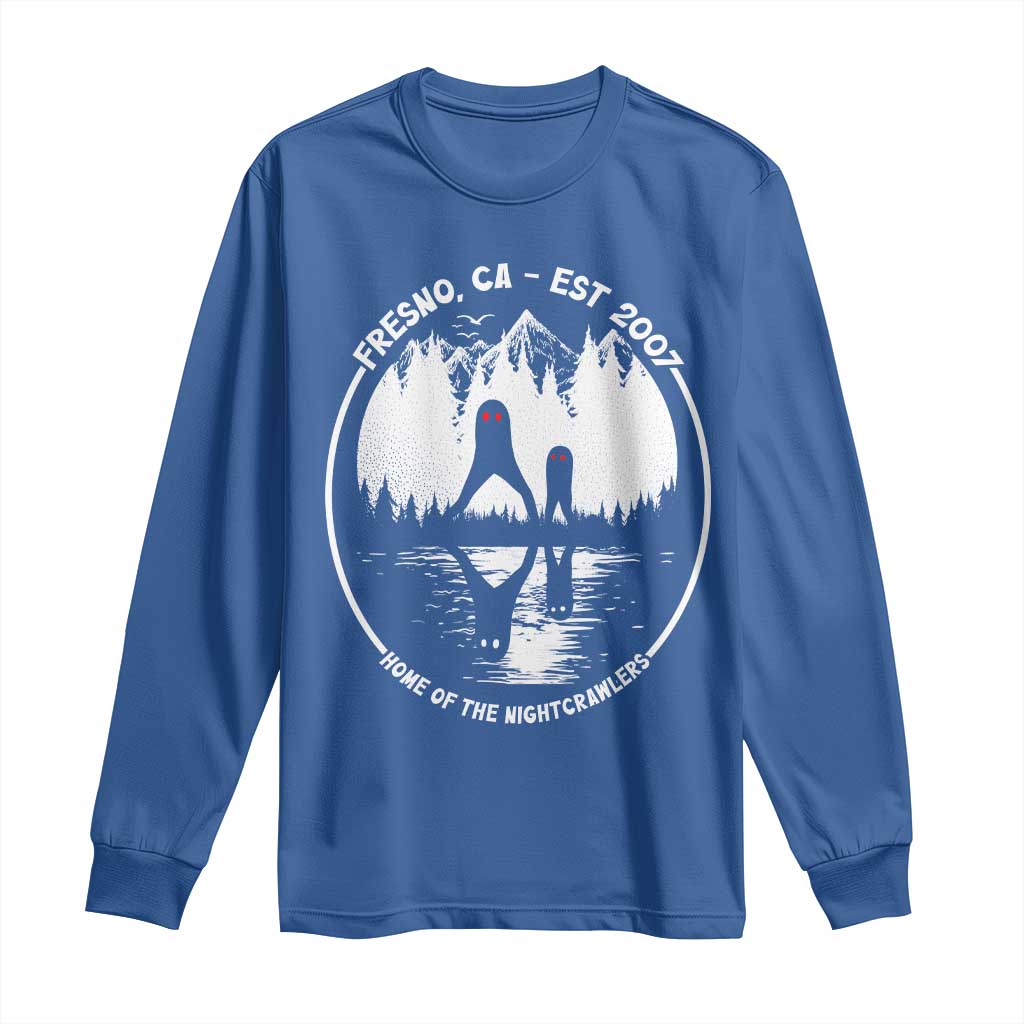 Home Of The Fresno Nightcrawlers Long Sleeve Shirt California Cryptid Hunter TS12 Royal Blue Print Your Wear