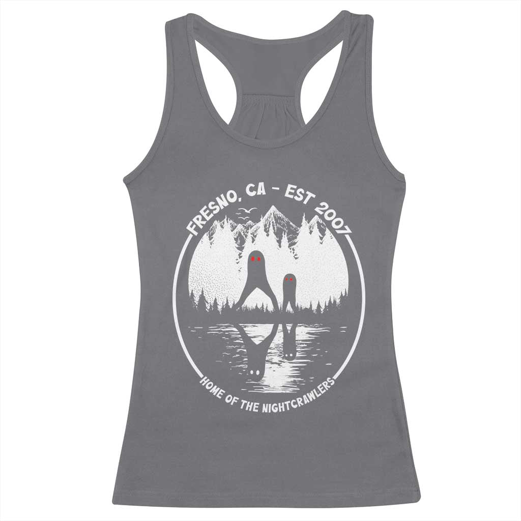 Home Of The Fresno Nightcrawlers Racerback Tank Top California Cryptid Hunter TS12 Charcoal Print Your Wear