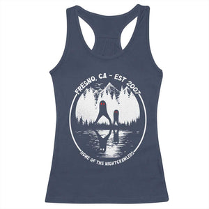 Home Of The Fresno Nightcrawlers Racerback Tank Top California Cryptid Hunter TS12 Navy Print Your Wear