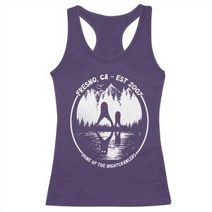 Home Of The Fresno Nightcrawlers Racerback Tank Top California Cryptid Hunter TS12 Purple Print Your Wear