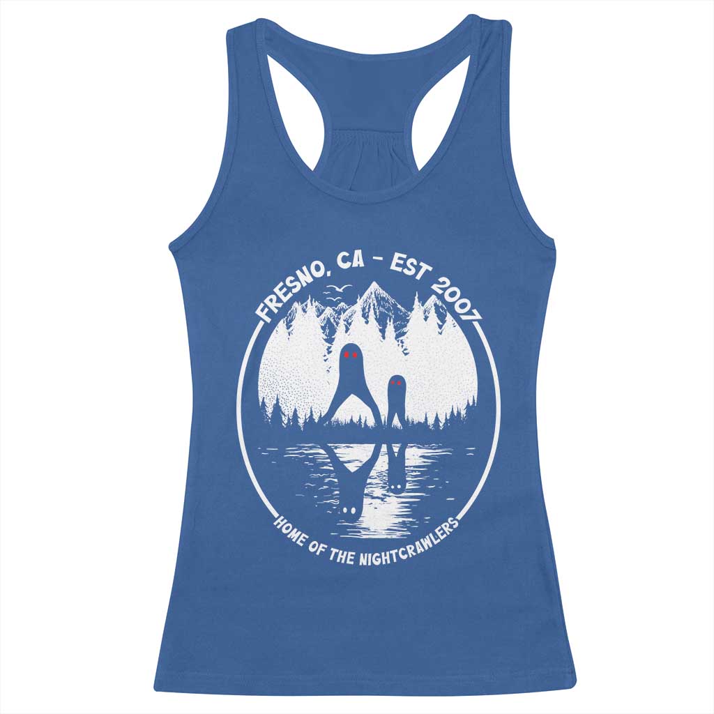 Home Of The Fresno Nightcrawlers Racerback Tank Top California Cryptid Hunter TS12 Royal Blue Print Your Wear