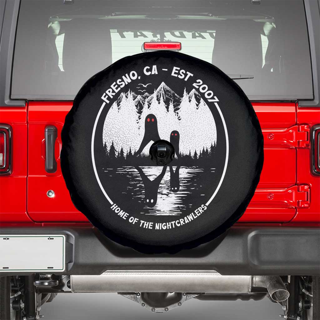 Home Of The Fresno Nightcrawlers Spare Tire Cover California Cryptid Hunter TS12 Black Print Your Wear