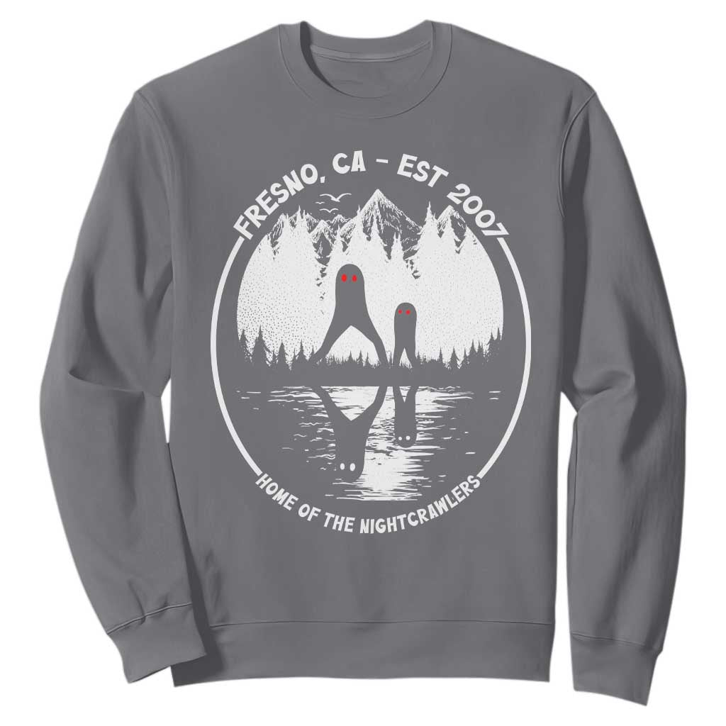 Home Of The Fresno Nightcrawlers Sweatshirt California Cryptid Hunter TS12 Charcoal Print Your Wear