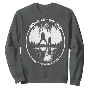 Home Of The Fresno Nightcrawlers Sweatshirt California Cryptid Hunter TS12 Dark Heather Print Your Wear