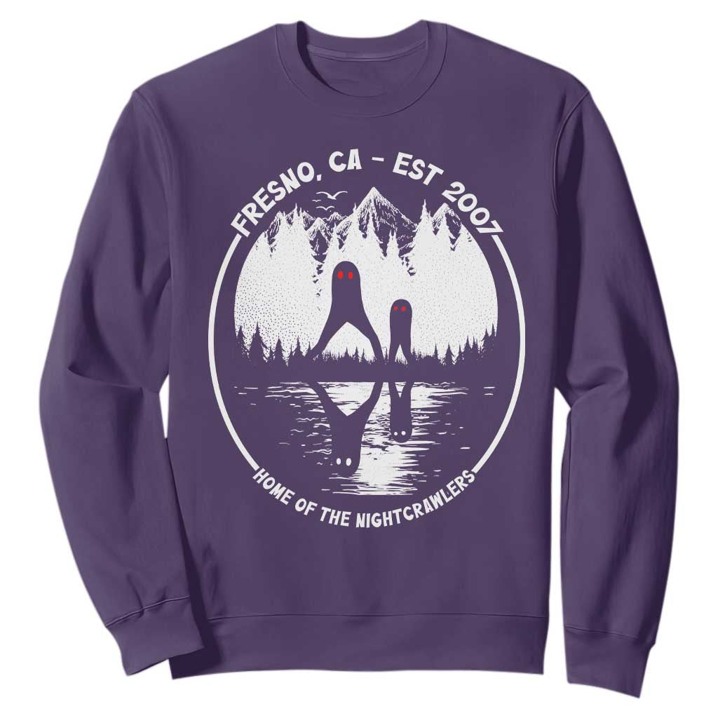 Home Of The Fresno Nightcrawlers Sweatshirt California Cryptid Hunter TS12 Purple Print Your Wear