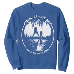 Home Of The Fresno Nightcrawlers Sweatshirt California Cryptid Hunter TS12 Royal Blue Print Your Wear