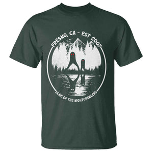 Home Of The Fresno Nightcrawlers T Shirt - California Cryptid Hunter Tee TS12 Dark Forest Green Print Your Wear