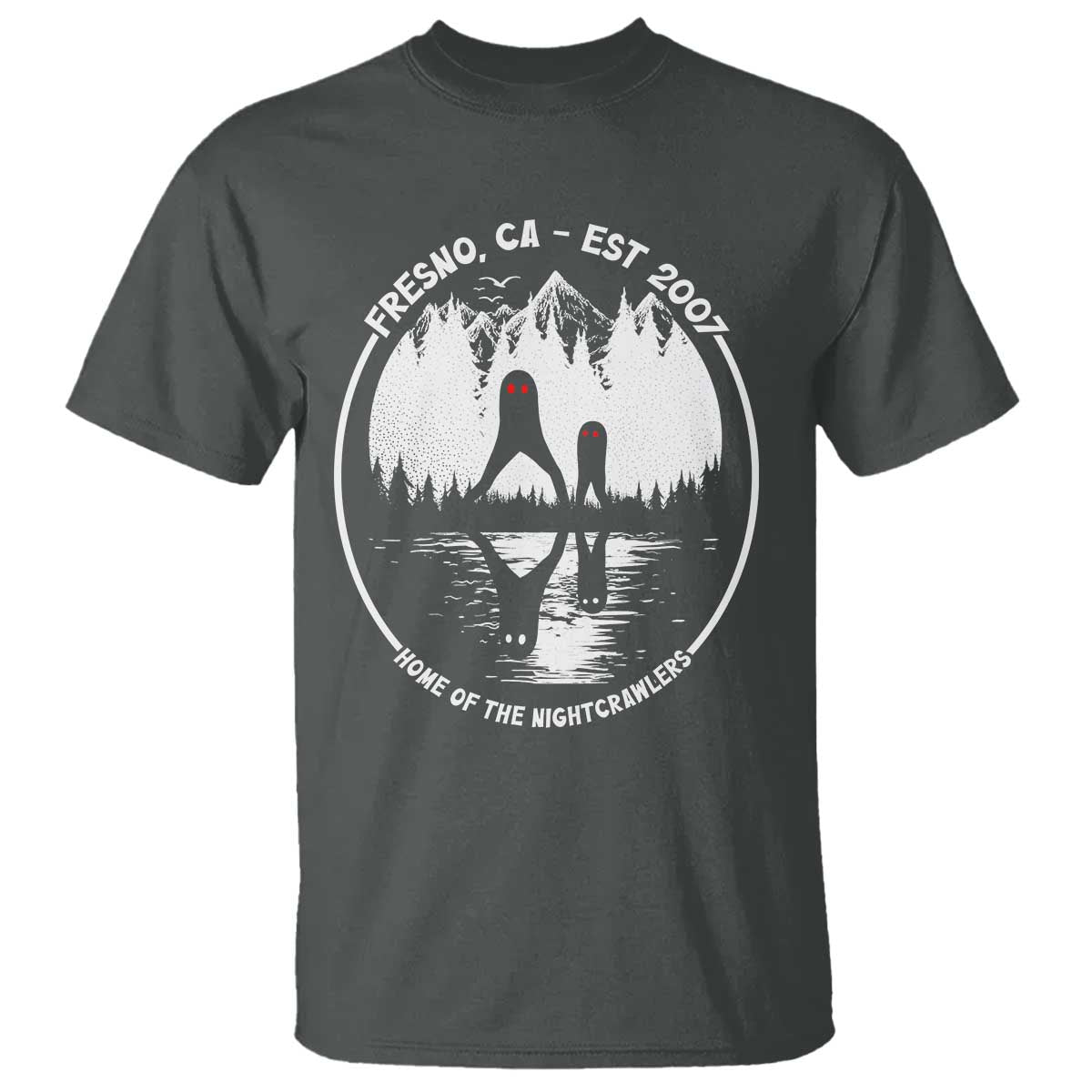 Home Of The Fresno Nightcrawlers T Shirt - California Cryptid Hunter Tee TS12 Dark Heather Print Your Wear