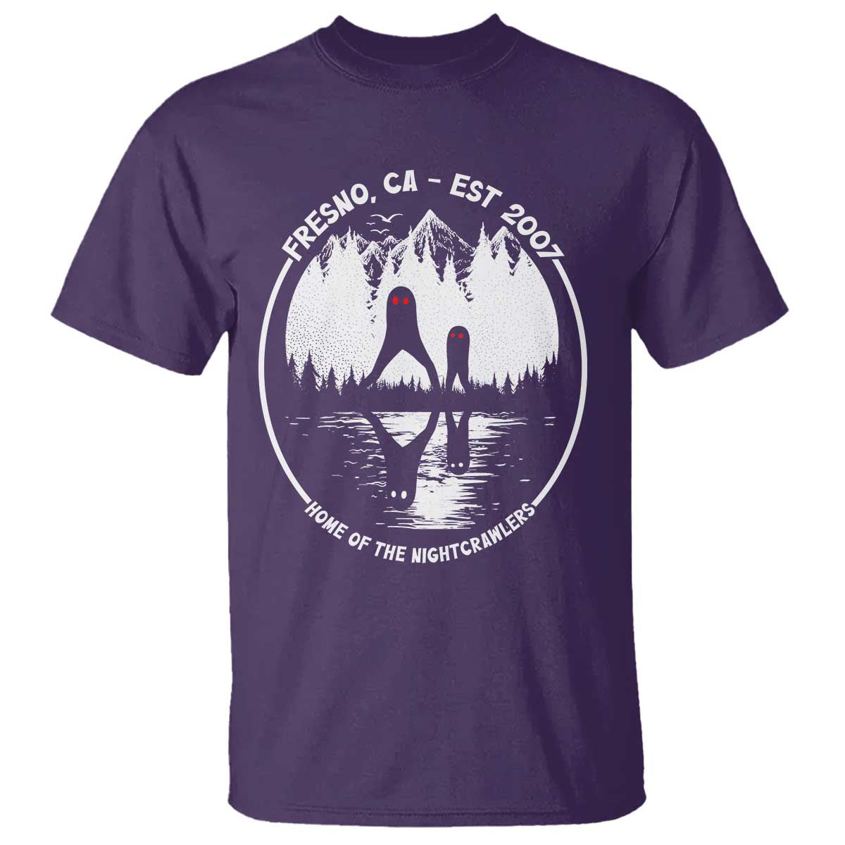 Home Of The Fresno Nightcrawlers T Shirt - California Cryptid Hunter Tee TS12 Purple Print Your Wear