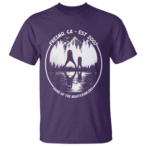 Home Of The Fresno Nightcrawlers T Shirt - California Cryptid Hunter Tee TS12 Purple Print Your Wear