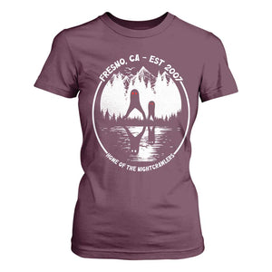 Home Of The Fresno Nightcrawlers T Shirt For Women California Cryptid Hunter TS12 Maroon Print Your Wear