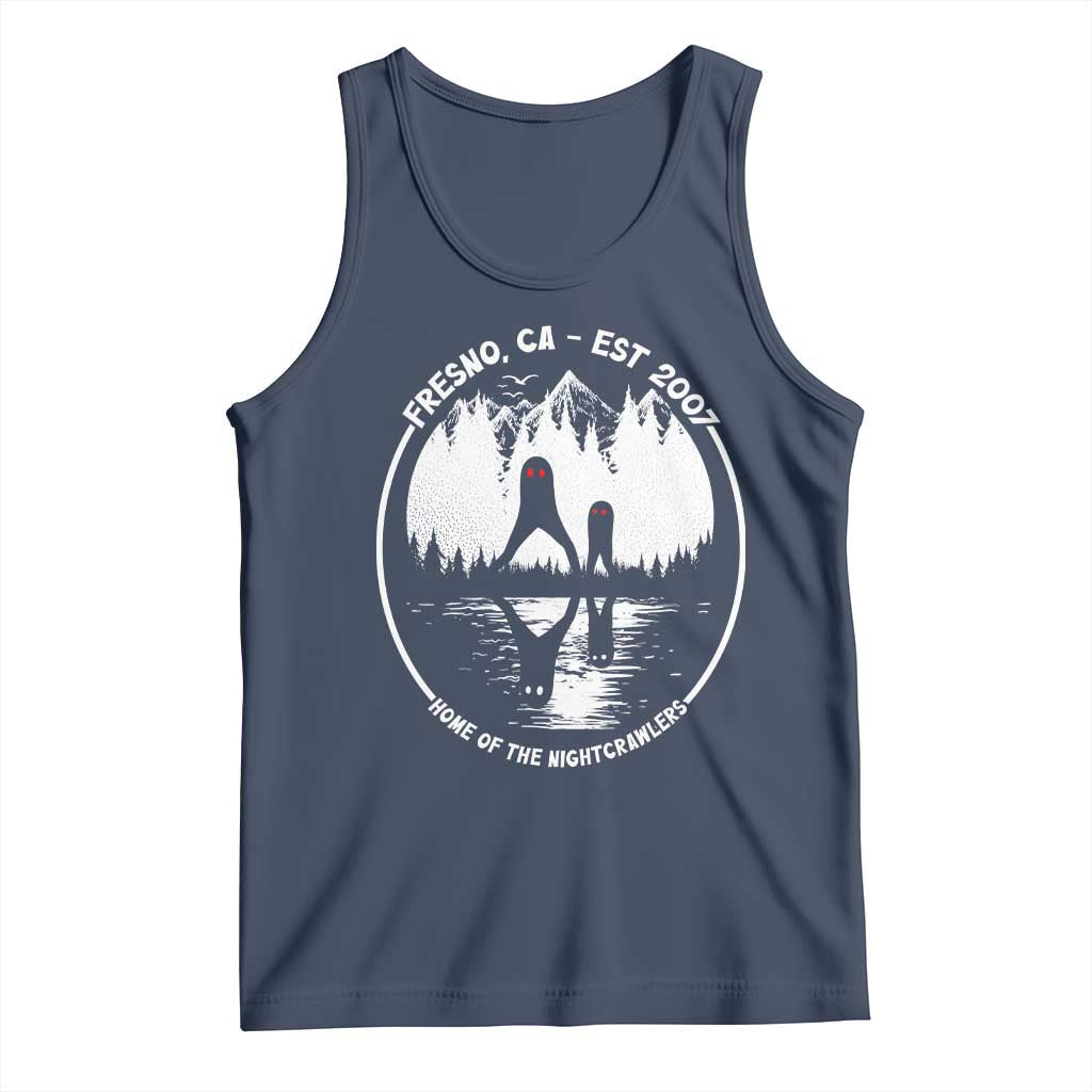 Home Of The Fresno Nightcrawlers Tank Top California Cryptid Hunter TS12 Navy Print Your Wear