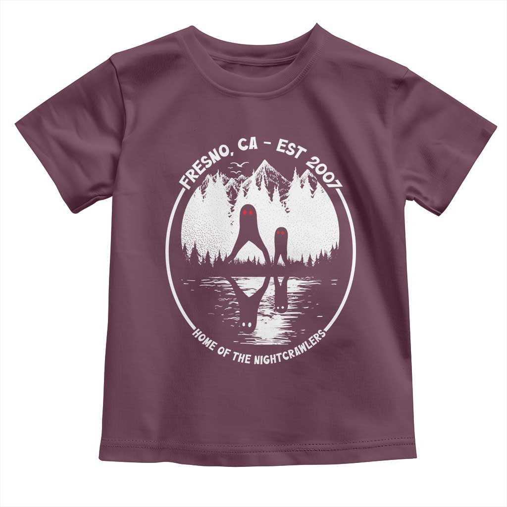 Home Of The Fresno Nightcrawlers Toddler T Shirt California Cryptid Hunter TS12 Maroon Print Your Wear
