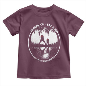 Home Of The Fresno Nightcrawlers Toddler T Shirt California Cryptid Hunter TS12 Maroon Print Your Wear