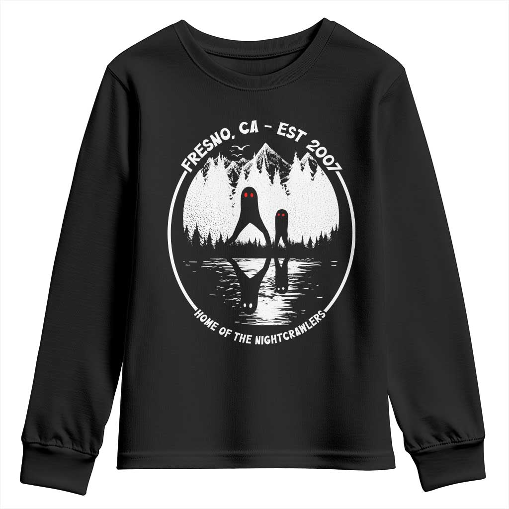 Home Of The Fresno Nightcrawlers Youth Sweatshirt California Cryptid Hunter TS12 Black Print Your Wear