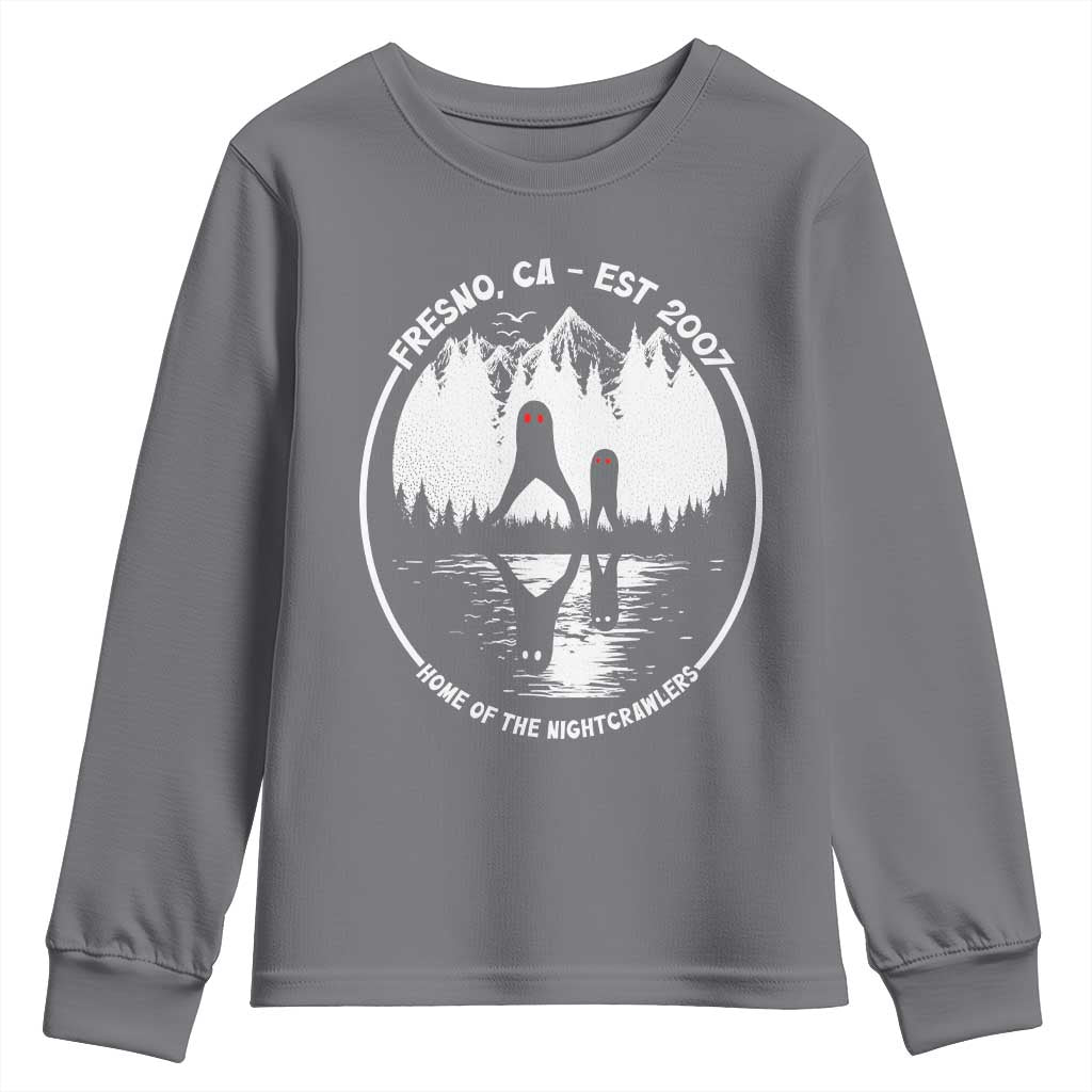 Home Of The Fresno Nightcrawlers Youth Sweatshirt California Cryptid Hunter TS12 Charcoal Print Your Wear