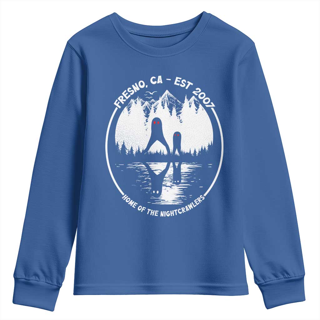 Home Of The Fresno Nightcrawlers Youth Sweatshirt California Cryptid Hunter TS12 Royal Blue Print Your Wear