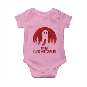 Believe In Fresno Nightcrawlers Baby Onesie California Cryptid Hunter Gift TS12 Light Pink Print Your Wear