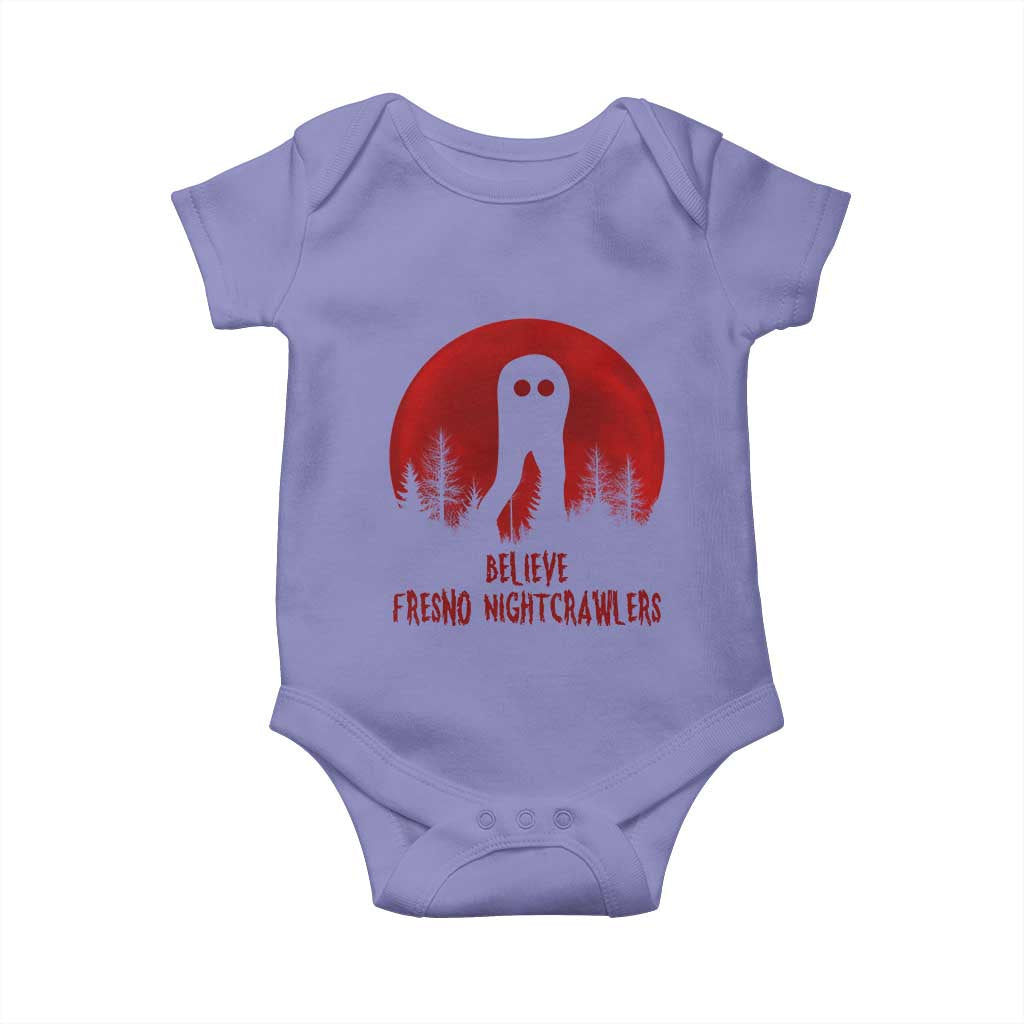 Believe In Fresno Nightcrawlers Baby Onesie California Cryptid Hunter Gift TS12 Violet Print Your Wear