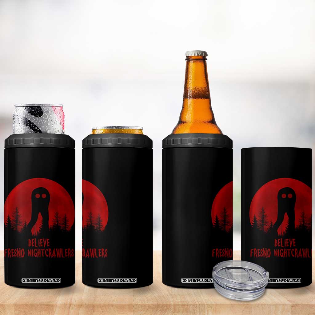 Believe In Fresno Nightcrawlers 4 in 1 Can Cooler Tumbler California Cryptid Hunter Gift TS12 Print Your Wear