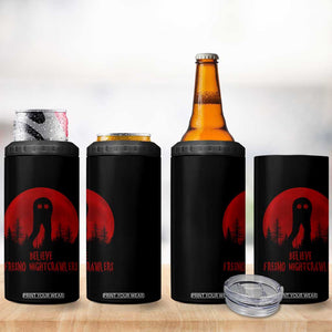 Believe In Fresno Nightcrawlers 4 in 1 Can Cooler Tumbler California Cryptid Hunter Gift TS12 Print Your Wear