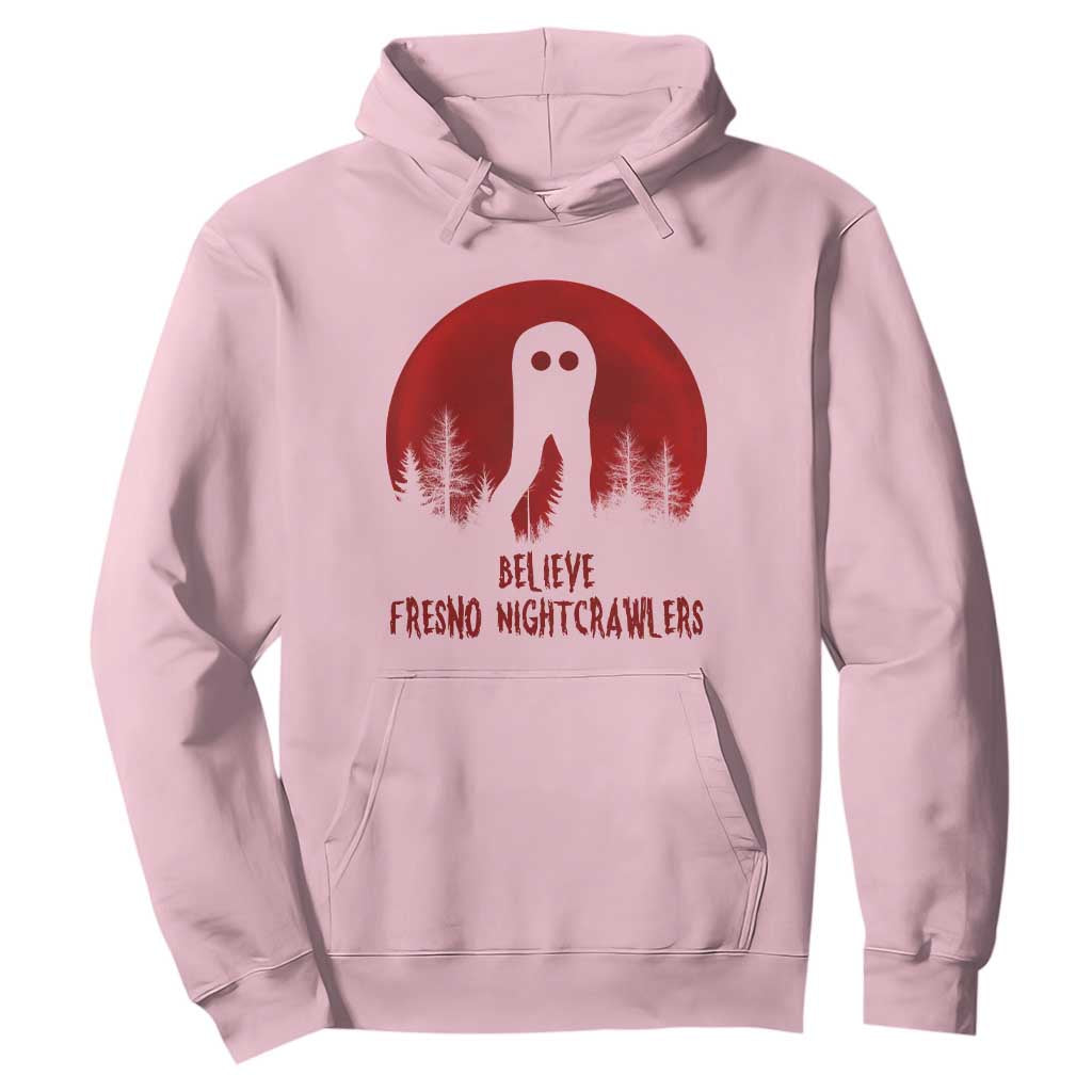 Believe In Fresno Nightcrawlers Hoodie California Cryptid Hunter Gift TS12 Light Pink Print Your Wear