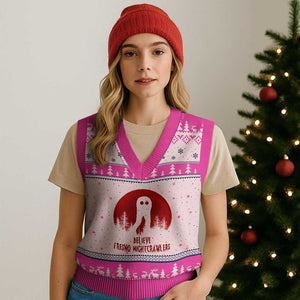 Believe In Fresno Nightcrawlers V-Neck Knit Sweater Vest California Cryptid Hunter Gift TS12 Hot Pink Print Your Wear