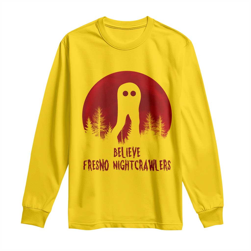 Believe In Fresno Nightcrawlers Long Sleeve Shirt California Cryptid Hunter Gift TS12 Daisy Print Your Wear