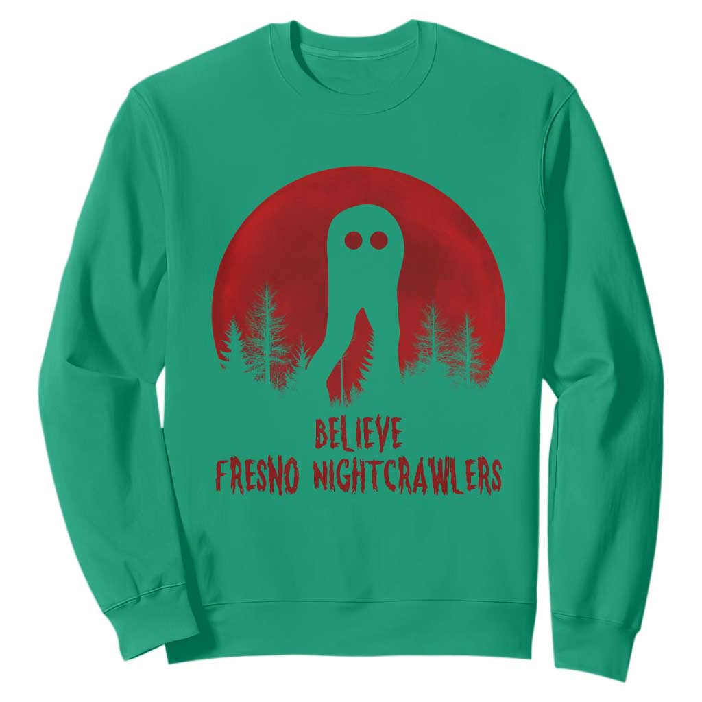Believe In Fresno Nightcrawlers Sweatshirt California Cryptid Hunter Gift TS12 Irish Green Print Your Wear
