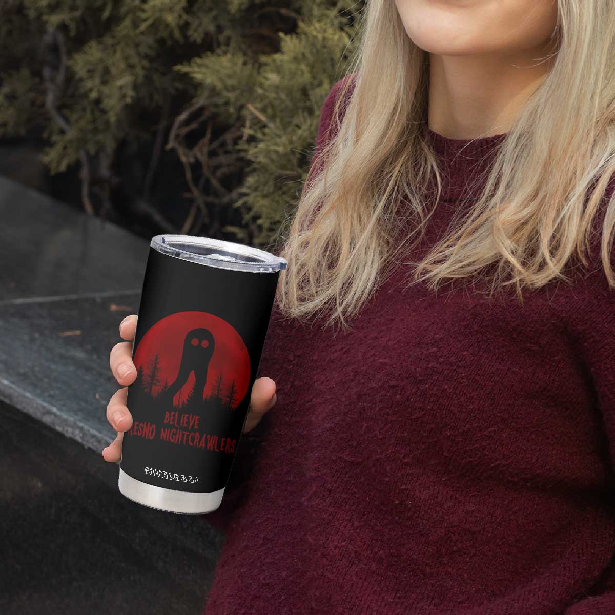 Believe In Fresno Nightcrawlers Tumbler Cup California Cryptid Hunter Gift TS12 Print Your Wear