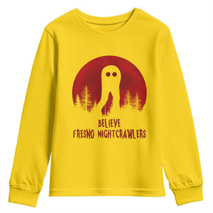 Believe In Fresno Nightcrawlers Youth Sweatshirt California Cryptid Hunter Gift TS12 Daisy Print Your Wear