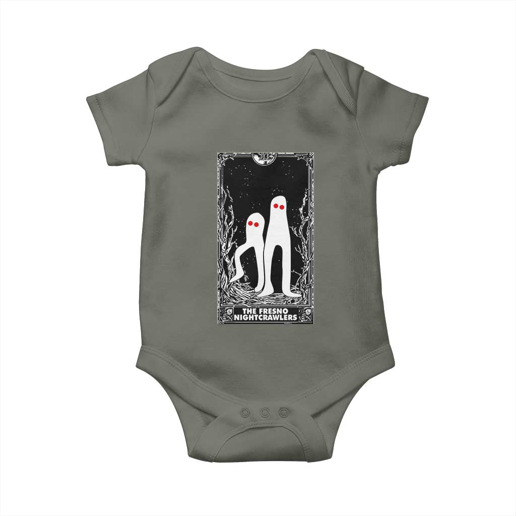 Funny Tarot Card Graphic Fresno Nightcrawlers Lover Baby Onesie Cryptid Gift TS12 Military Green Print Your Wear