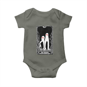 Funny Tarot Card Graphic Fresno Nightcrawlers Lover Baby Onesie Cryptid Gift TS12 Military Green Print Your Wear