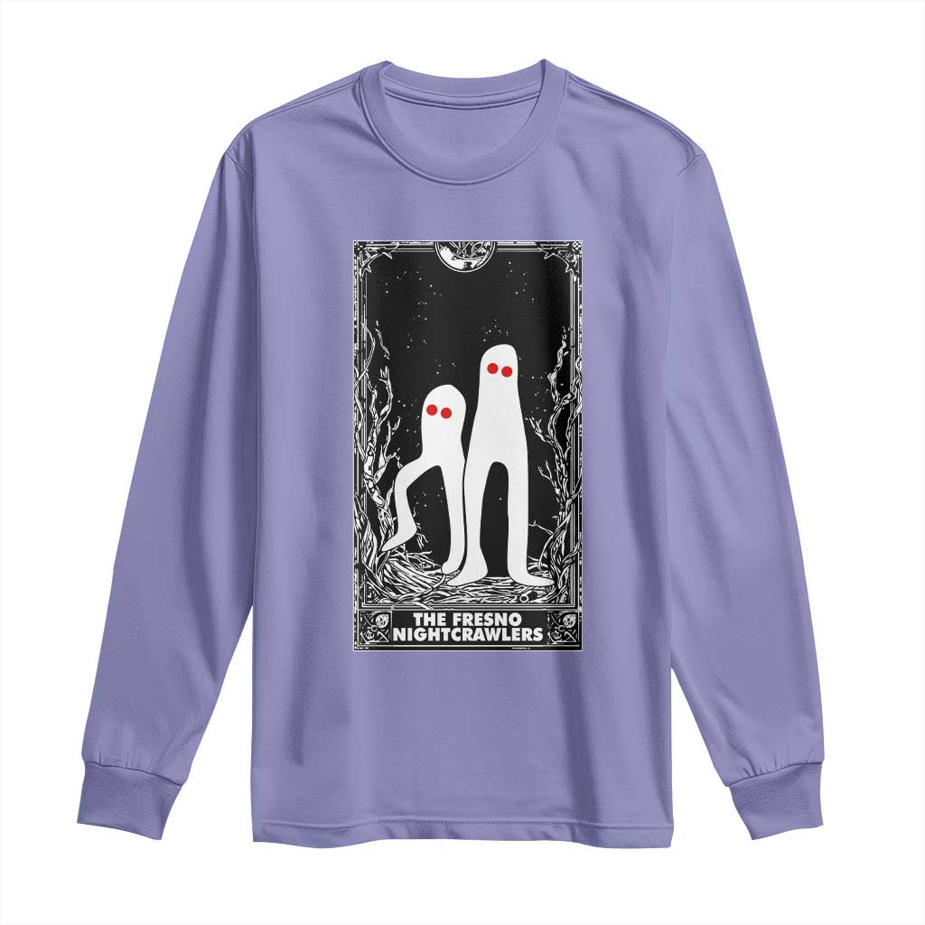 Funny Tarot Card Graphic Fresno Nightcrawlers Lover Long Sleeve Shirt Cryptid Gift TS12 Violet Print Your Wear