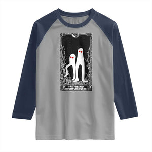 Funny Tarot Card Graphic Fresno Nightcrawlers Lover Raglan Shirt Cryptid Gift TS12 Sport Gray Navy Print Your Wear
