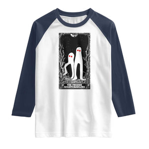 Funny Tarot Card Graphic Fresno Nightcrawlers Lover Raglan Shirt Cryptid Gift TS12 White Navy Print Your Wear