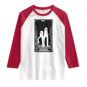 Funny Tarot Card Graphic Fresno Nightcrawlers Lover Raglan Shirt Cryptid Gift TS12 White Red Print Your Wear