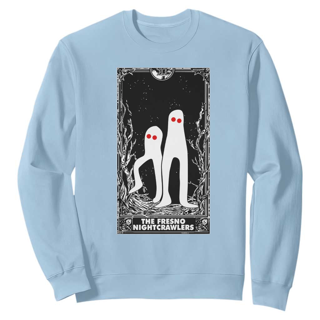 Funny Tarot Card Graphic Fresno Nightcrawlers Lover Sweatshirt Cryptid Gift TS12 Light Blue Print Your Wear