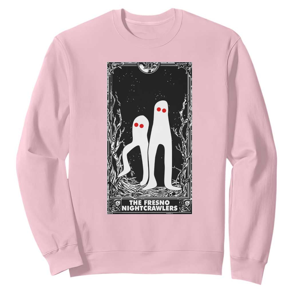 Funny Tarot Card Graphic Fresno Nightcrawlers Lover Sweatshirt Cryptid Gift TS12 Light Pink Print Your Wear