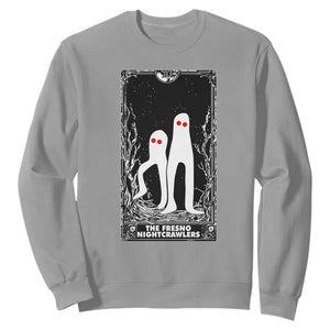 Funny Tarot Card Graphic Fresno Nightcrawlers Lover Sweatshirt Cryptid Gift TS12 Sport Gray Print Your Wear