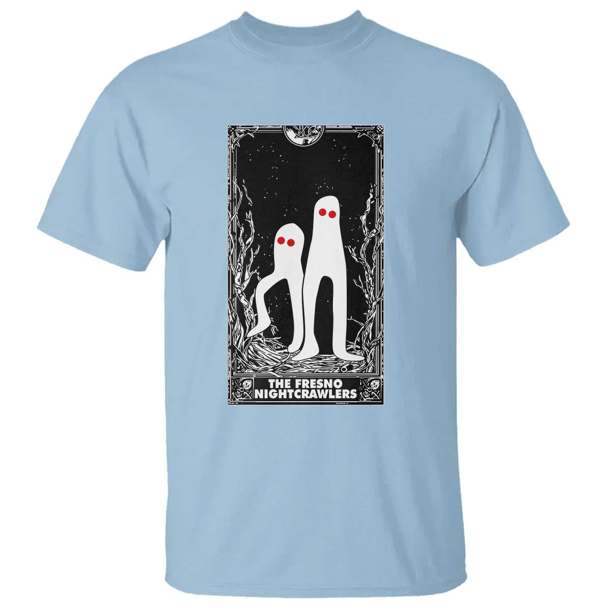 Funny Tarot Card Graphic Fresno Nightcrawlers Lover T Shirt Cryptid Gift TS12 Light Blue Print Your Wear
