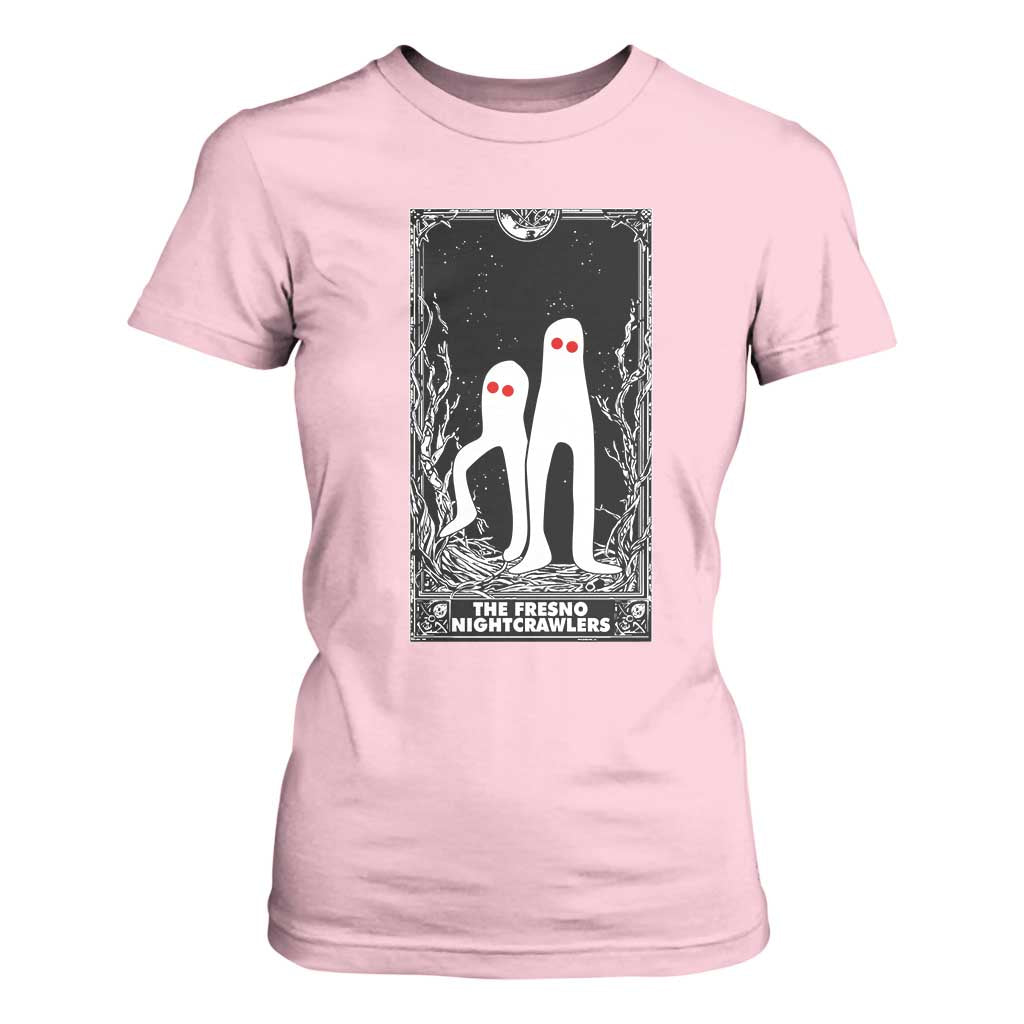 Funny Tarot Card Graphic Fresno Nightcrawlers Lover T Shirt For Women Cryptid Gift TS12 Light Pink Print Your Wear