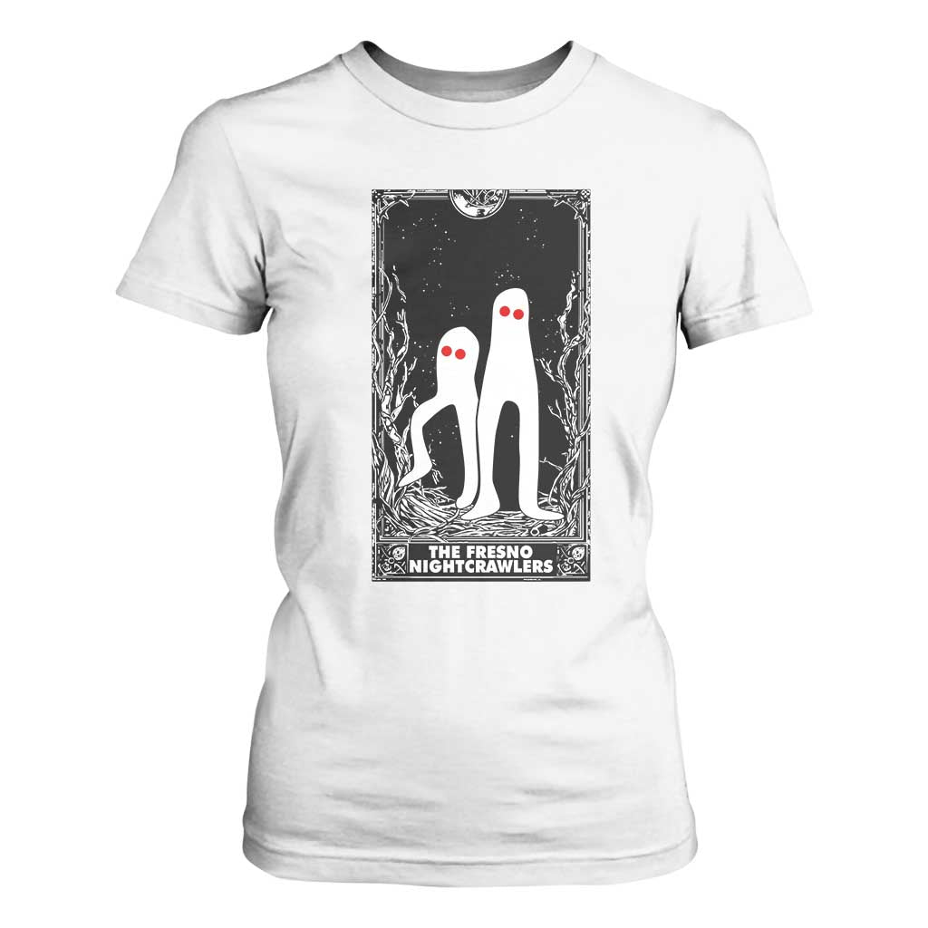 Funny Tarot Card Graphic Fresno Nightcrawlers Lover T Shirt For Women Cryptid Gift TS12 White Print Your Wear
